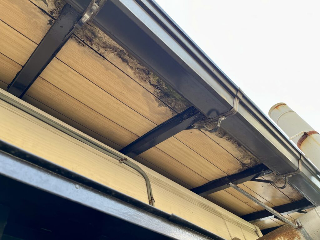 雨漏りした屋根